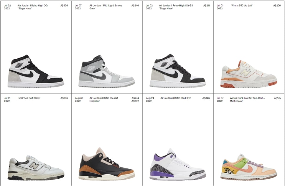 Sneaker Drop calendar