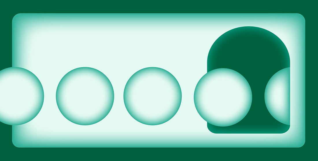 Green circles passing through door in line