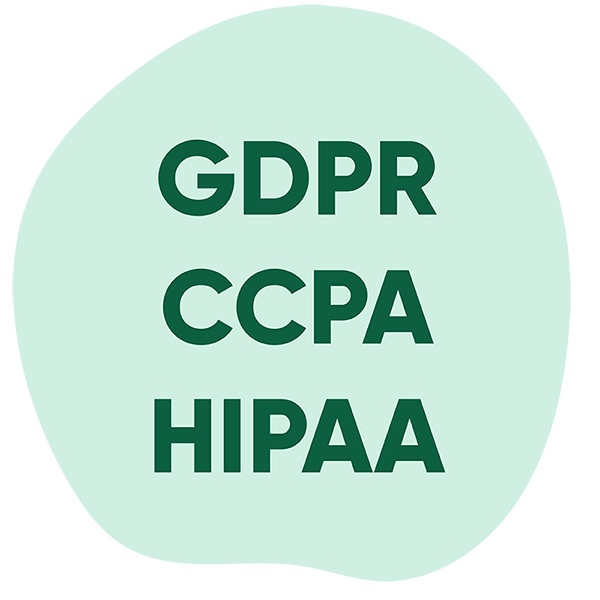 GDPR, CCPA, HIPAA compliant