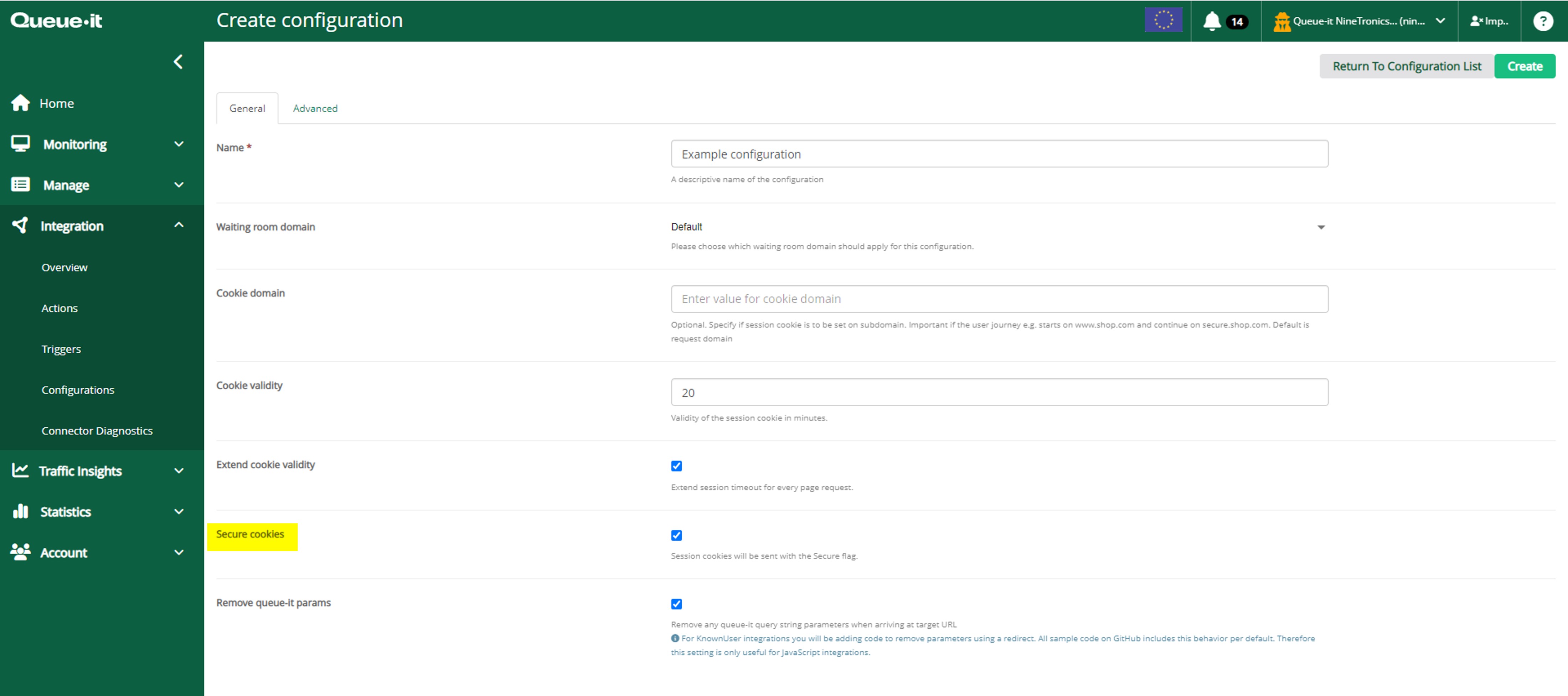 GO Platform secure cookies