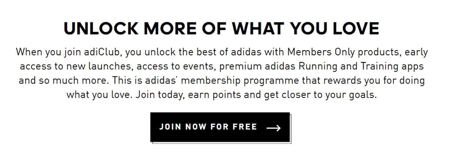 Adidas adiclub loyalty program benefits