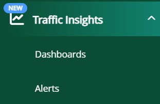 Traffic Insights GO Queue-it Platform menu