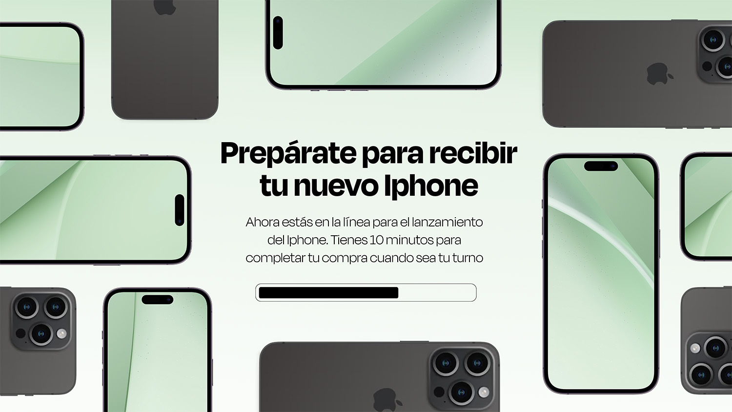 Iphone - página de línea temática verde