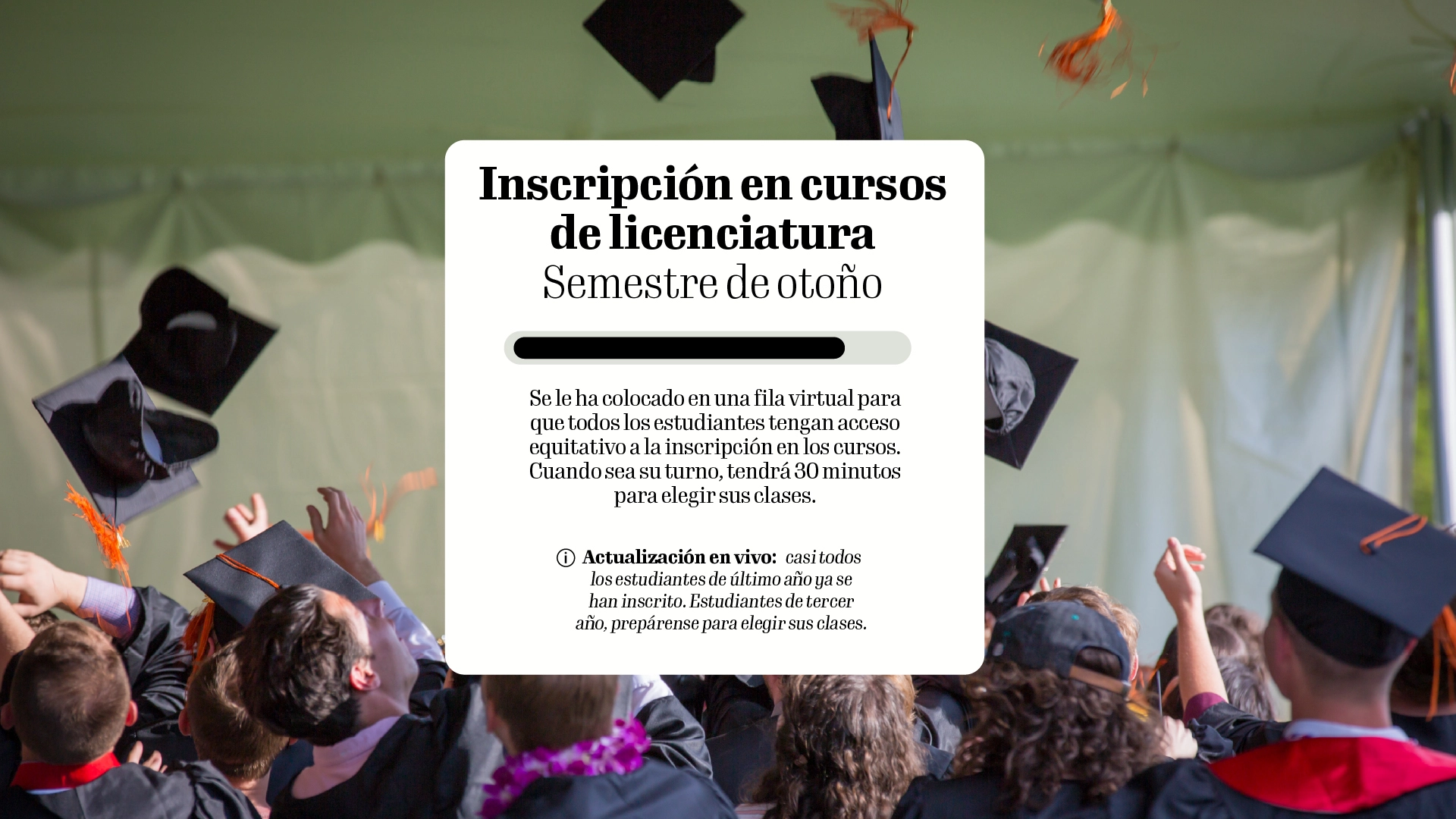 Inscripciones a cursos universitarios y alojamiento