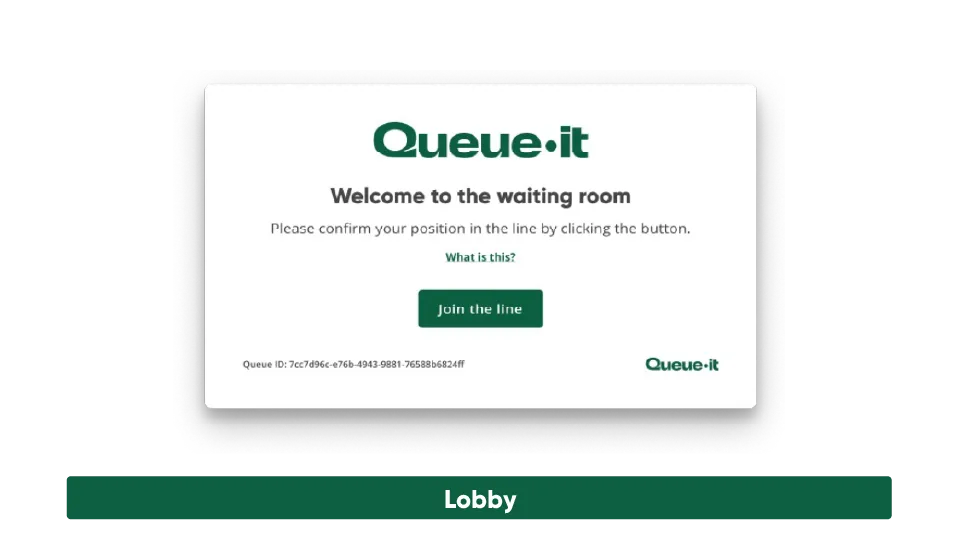 Queue-it Hype Event Protection lobby page