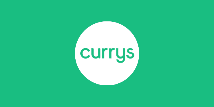 currys plc logo on dark green background
