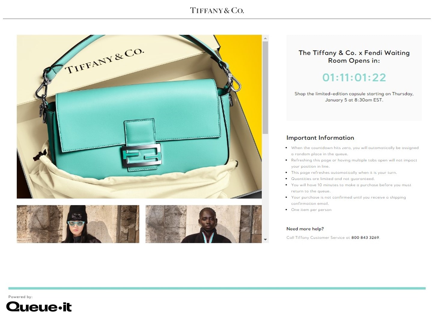 Tiffany & Co. x Fendi collaborative release waiting room