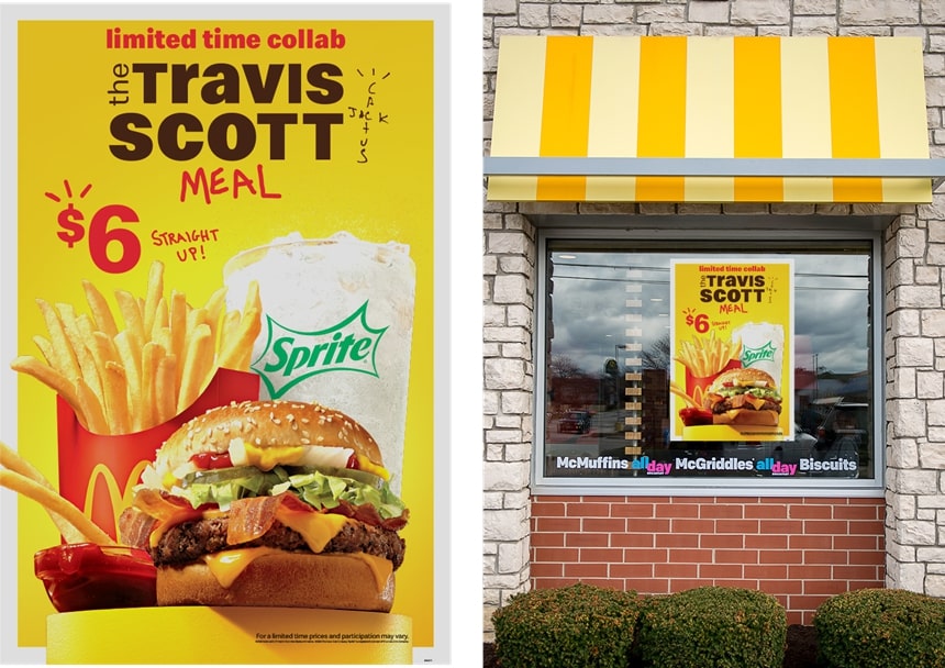McDonald's Travis Scott Limited time collaboration promotional poster
