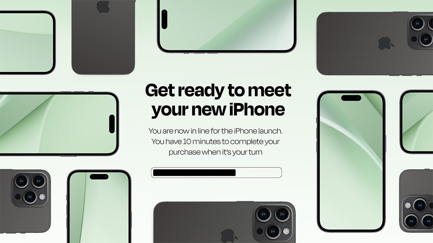 iphone green themed queue page