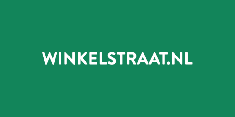 Winkelstraat logo on green background