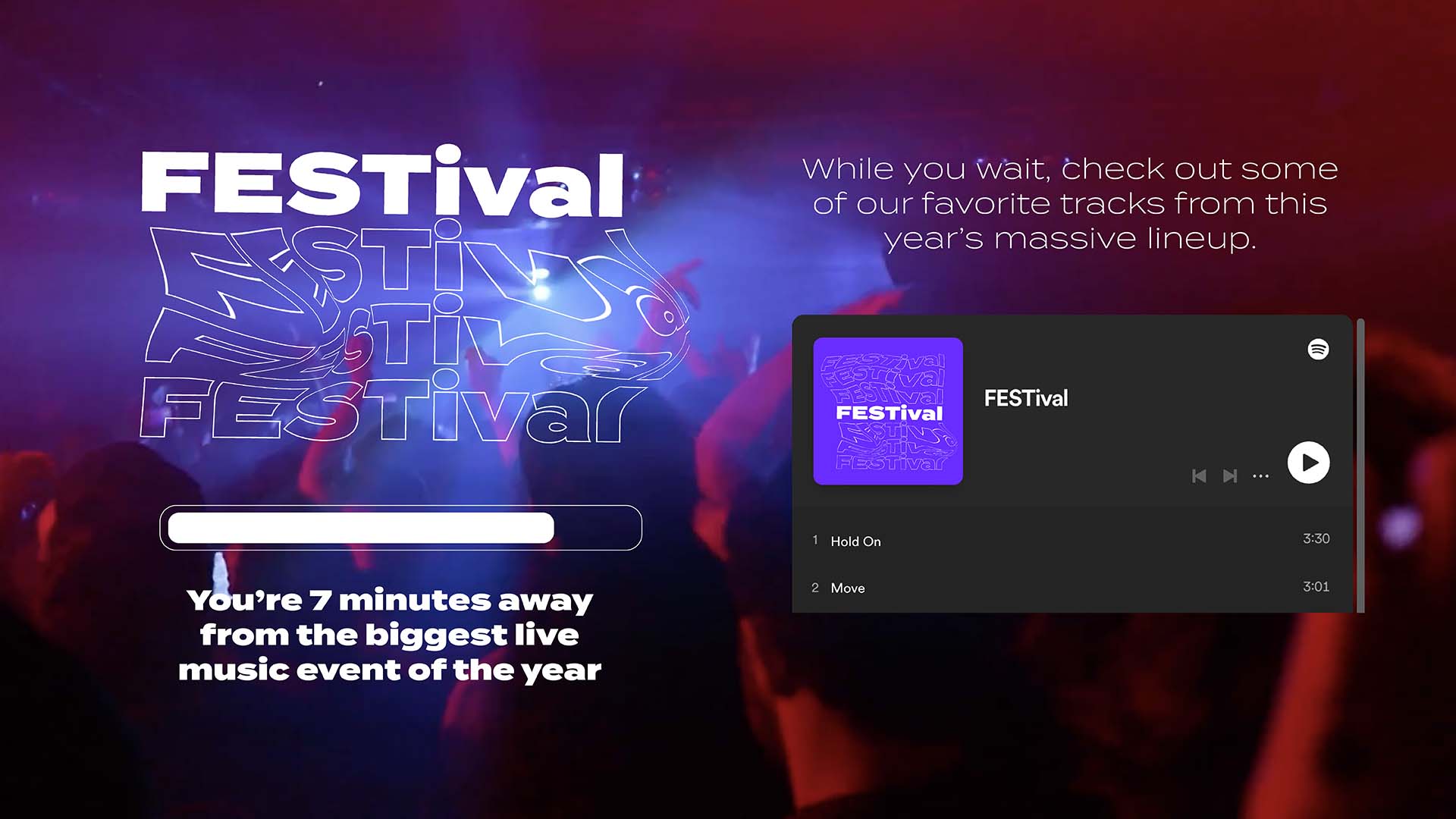 Festival virtual waiting room page