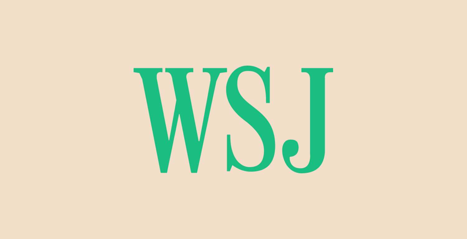 Wall Street Journal logo on beige background